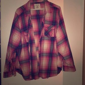 Pink plaid buttondown